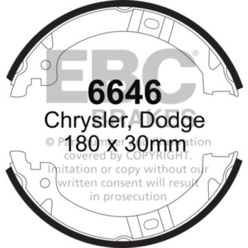 EBC Brakes Brake Shoes (Rear, 6646)