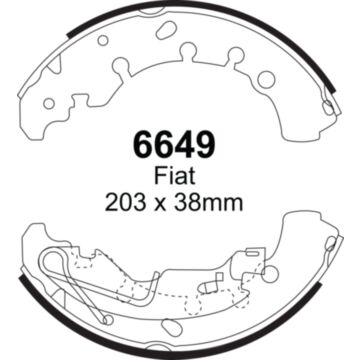 EBC Brakes Brake Shoes (Rear, 6649)