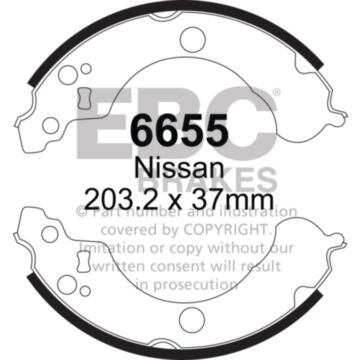 EBC Brakes Brake Shoes (Rear, 6655)