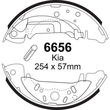EBC Brakes Brake Shoes (Rear, 6656)