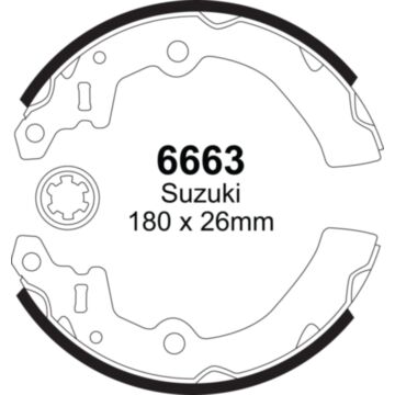 EBC Brakes Brake Shoes (Rear, 6663)