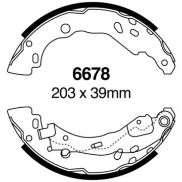 EBC Brakes Brake Shoes (Rear, 6678)