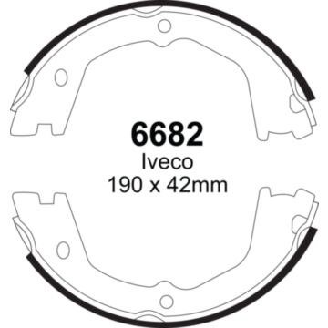 EBC Brakes Brake Shoes (Rear, 6682)