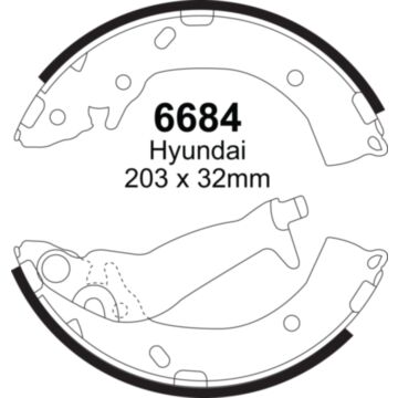 EBC Brakes Brake Shoes (Rear, 6684)
