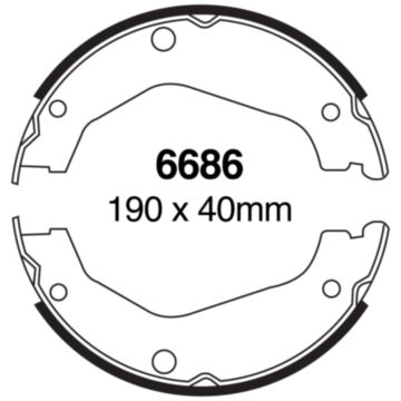 EBC Brakes Brake Shoes (Rear, 6686)