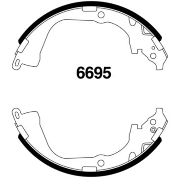 EBC Brakes Brake Shoes (Rear, 6695)