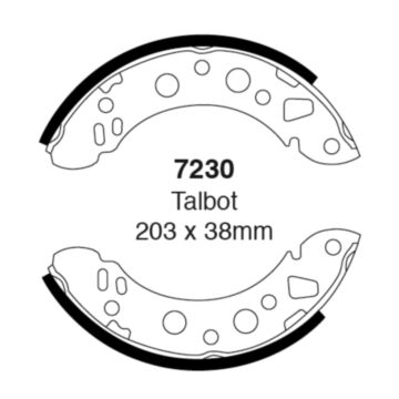 EBC Brakes Brake Shoes (Rear, 7230)