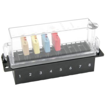 Sandtler Fuse box, 8 terminals, High fuses, Plastic cover