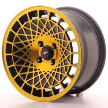 JR Wheels Diski JR14 15x8 ET20 Sagatave MelnaZelta Finish