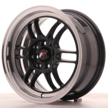 JR Wheels Diski JR7 15x7 ET38 4x100/114 Gloss Melna