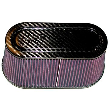 K&N Universal Air Filter - Carbon Fiber Top and Base