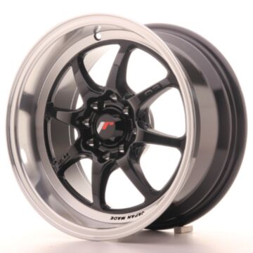 JR Wheels Diski TF2 15x7,5 ET10 4x100/114 Gloss Melna
