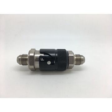 HEL Performance QUICK RELEASE DRY BREAK COUPLING -6 AN JIC ALUMINIUM BLACK/SILVER