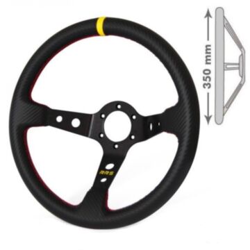 RRS Steering Wheel, Carbon Look (350mm, 90mm)