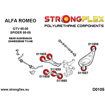 Strongflex Rear anti roll bar bush SPORT (011712A)