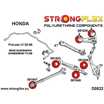 Strongflex Rear suspension bush kit SPORT (086203A)