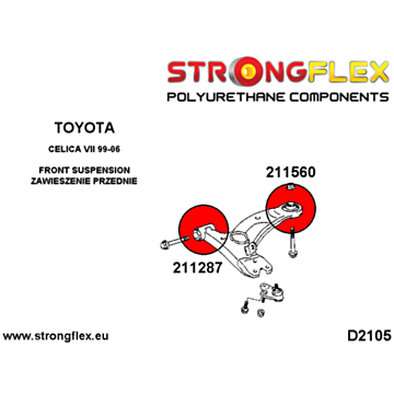 Strongflex Front suspension bush kit SPORT (216161A)