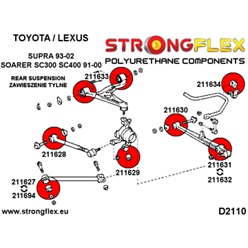 Strongflex Rear suspension bush kit SPORT (216179A)