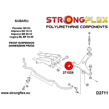 Strongflex Front suspension polyurethane bush kit SPORT (276164A)