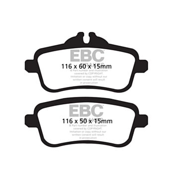 EBC Brakes Yellowstuff Brake Pads (Rear, DP42137R)