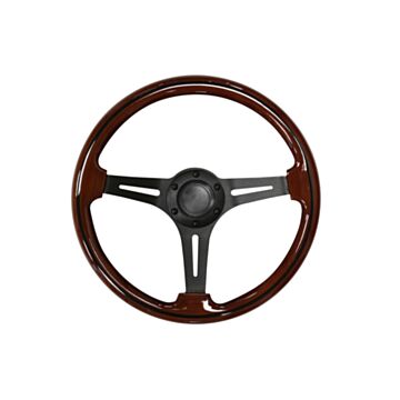 Slide Steering wheel 350mm Wood Black