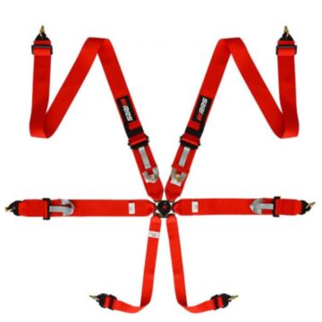 RRS FIA R6 Harness 3" - Red