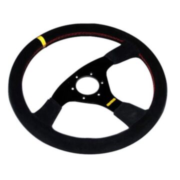 RRS Steering Wheel Veloce, 350mm, flat, Suede, Black