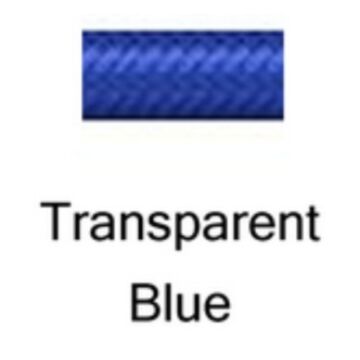 HEL Performance -3 Stainless Steel Braided PTFE Hose, Transparent Blue