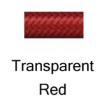 HEL Performance -3 Stainless Steel Braided PTFE Hose, Transparent Red